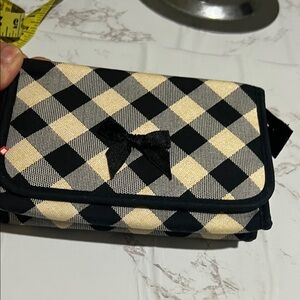 Un used handmade cosmetic pouch with mirror